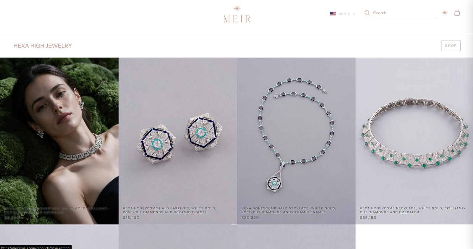 Desktop website design mockup